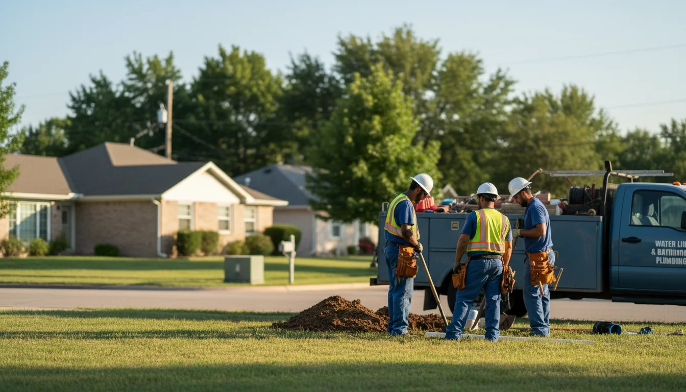 Residential water line and bathroom plumbing service in Decatur, AL